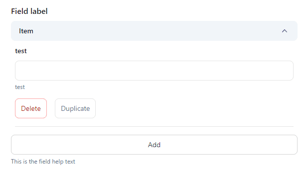 Repeatable field